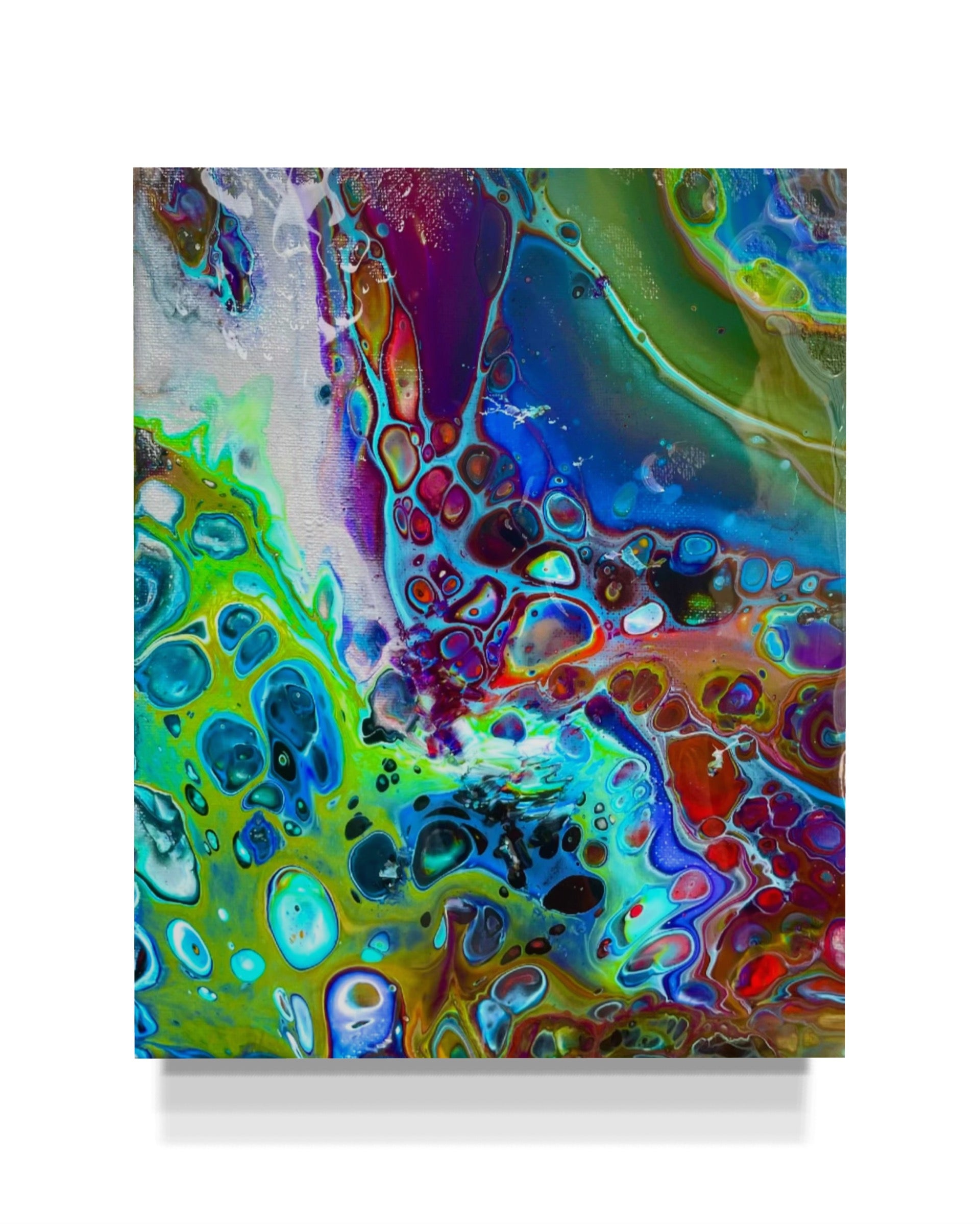 “JOURNEY” — 8x10 Original Fluid Abstract Painting with Resin Finish