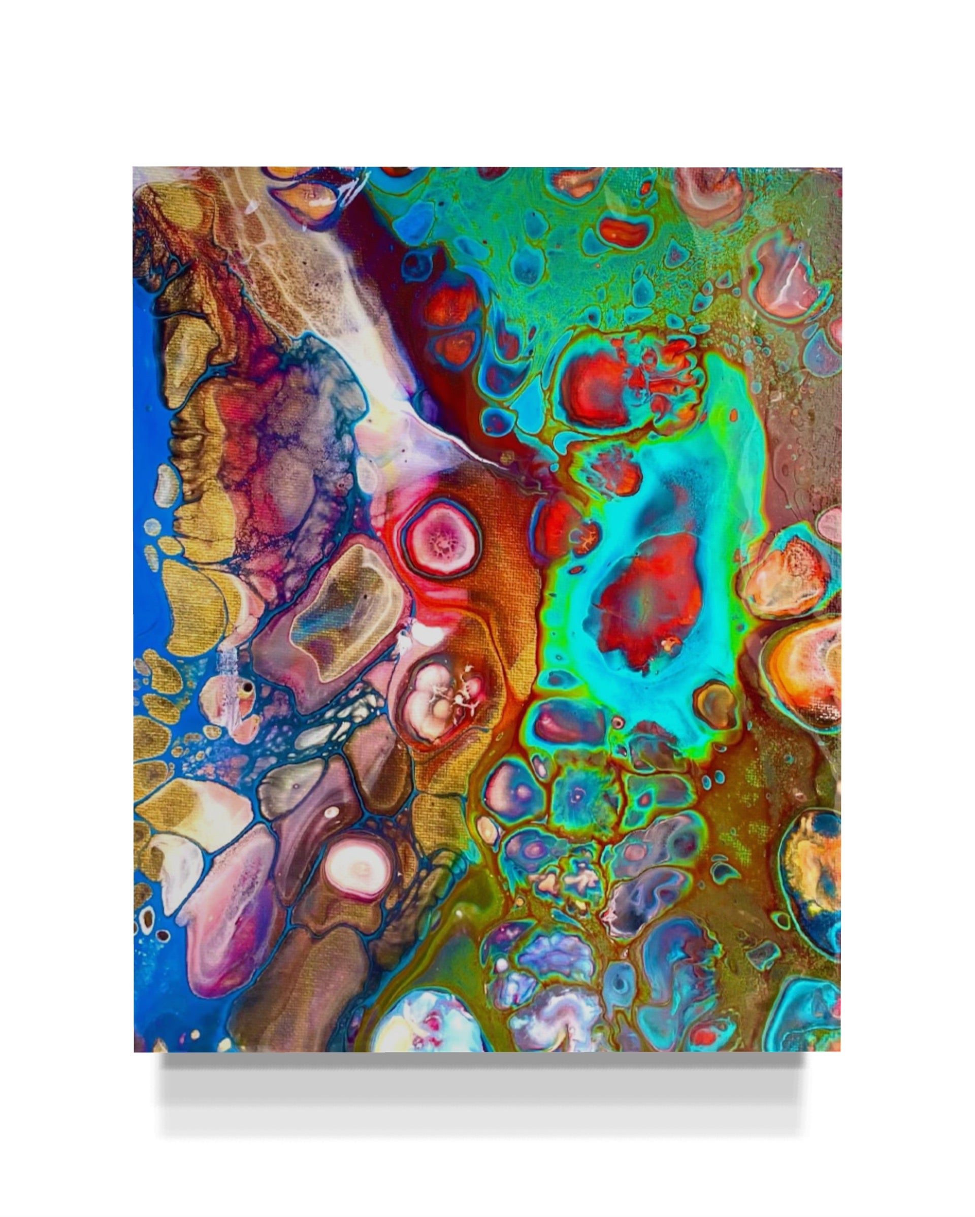 “ASCENSION” — 8x10 Original Fluid Abstract Painting with Resin Finish
