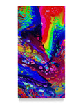 “SOULMATE REUNION” — 12x24 Original Fluid Abstract Painting with Resin Finish