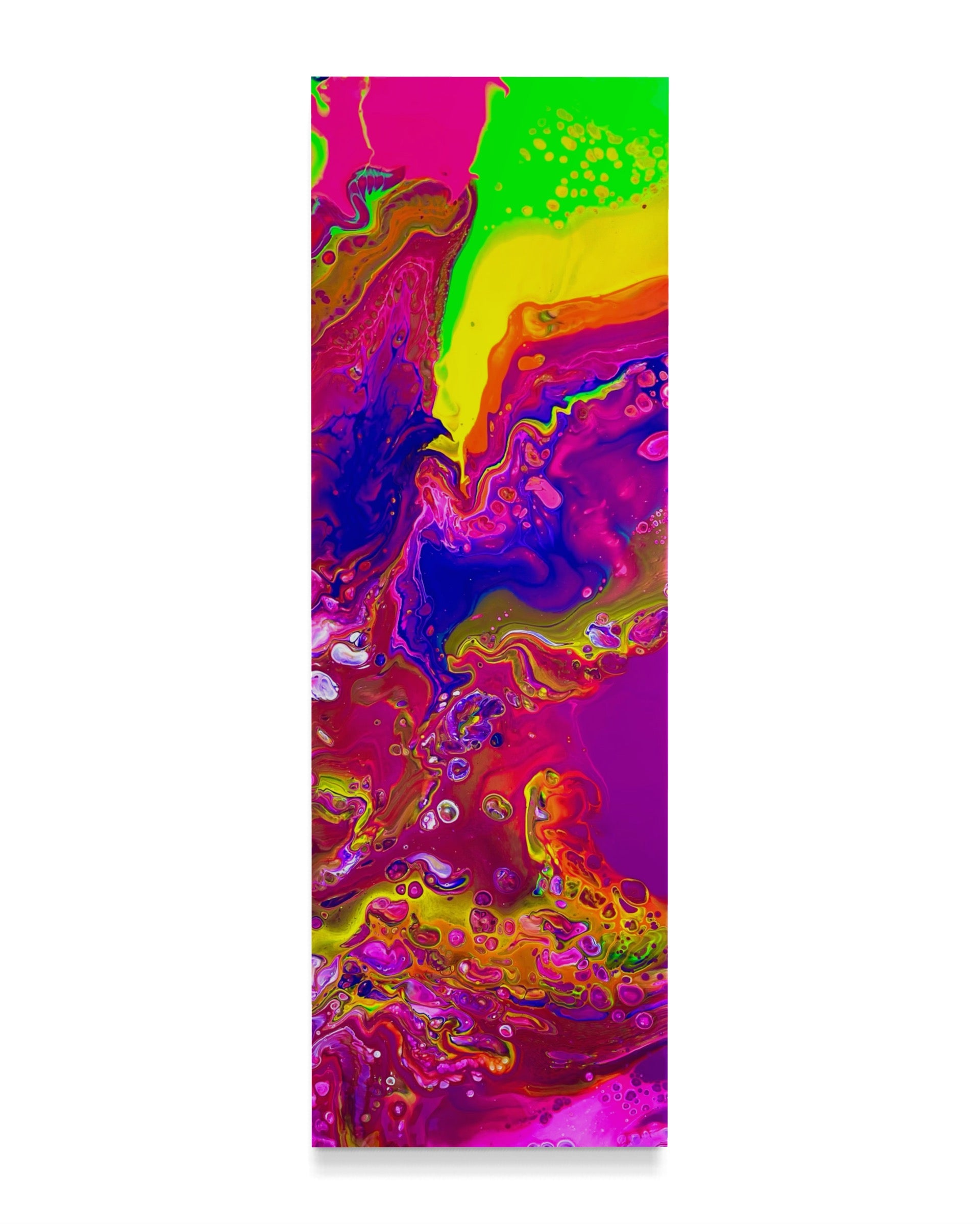 “DREAMSPELL” — 12x36 Original Fluid Abstract Painting with Resin Finish