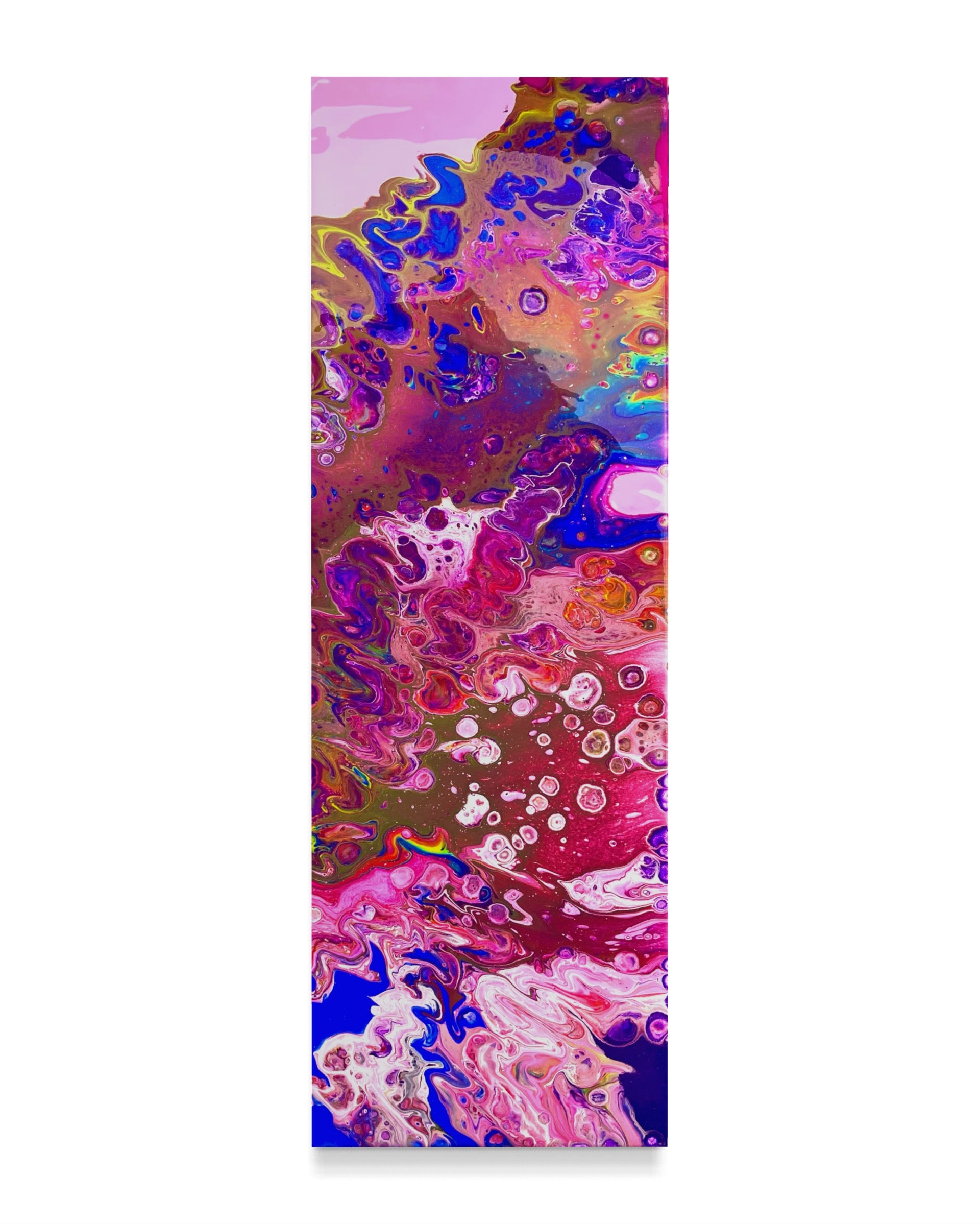 “DIVINE PATH” — 12x36 Original Fluid Abstract Painting with Resin Finish